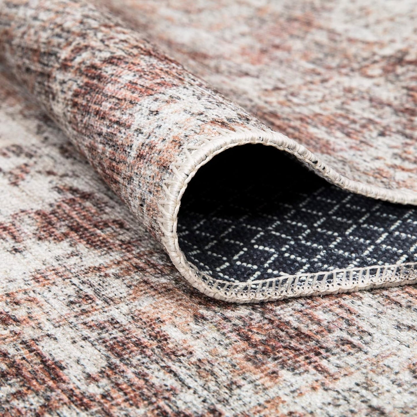 Bloom Rugs Washable Non-Slip 7 ft Runner - Ivory/Blush Traditional Runner for Entryway, Hallway, Bathroom, and Kitchen - Exact Size: 2.5' x 7'