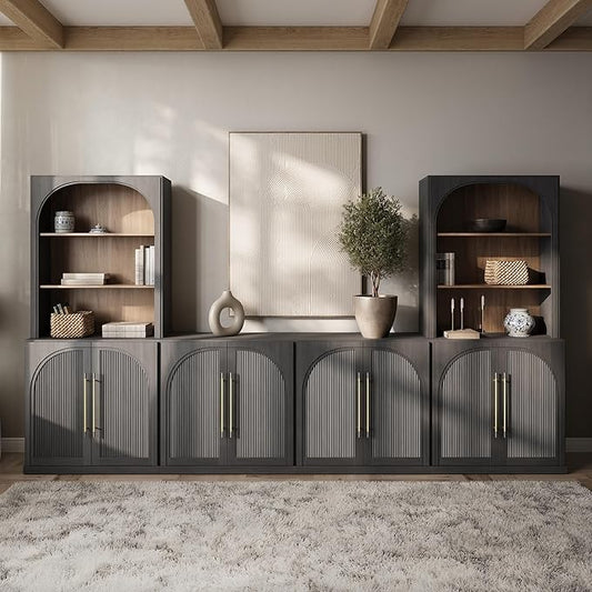 BELLEZE 6-Piece Modular TV Stand, Entertainment Center by BELLEZE