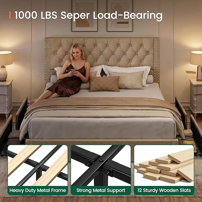 LARMACE King Size Bed Frame - Image 6