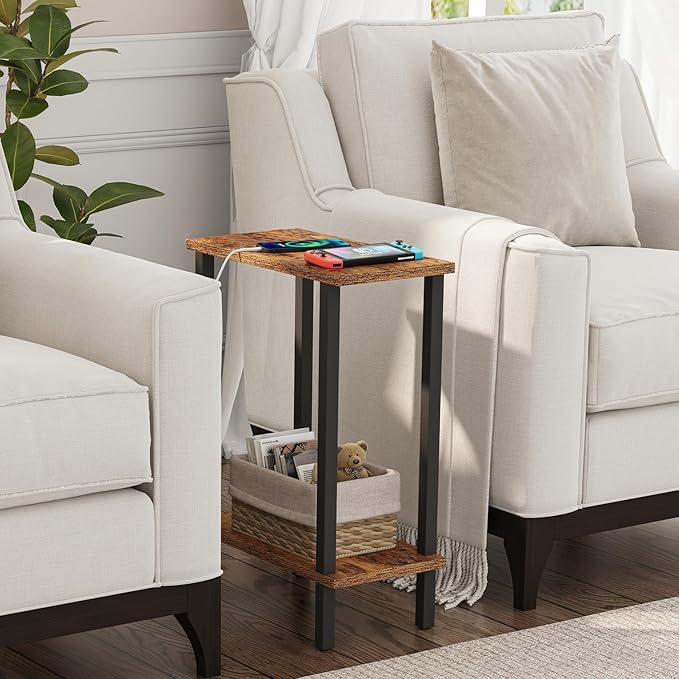 TUTOTAK Small Side Table, Narrow End Table, Skinny Sofa Table, Slim Nightstand - Image 4