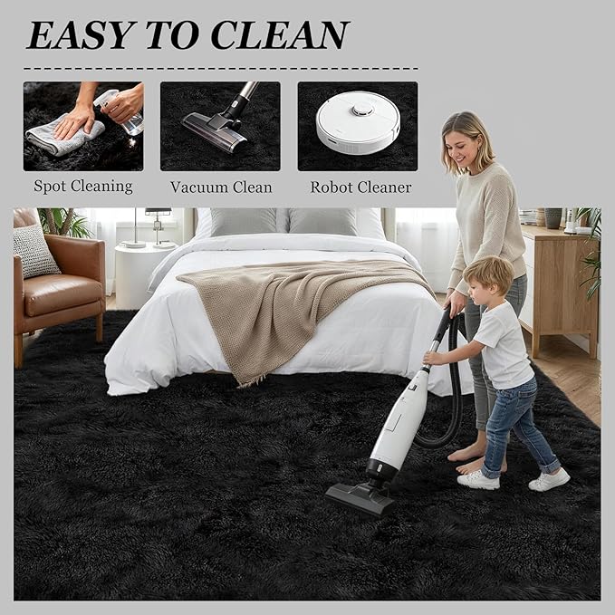 Fluffy 5x7 Area Rugs for Living Room Bedroom: Ultra Soft Shag Rug Non-Slip - Image 8