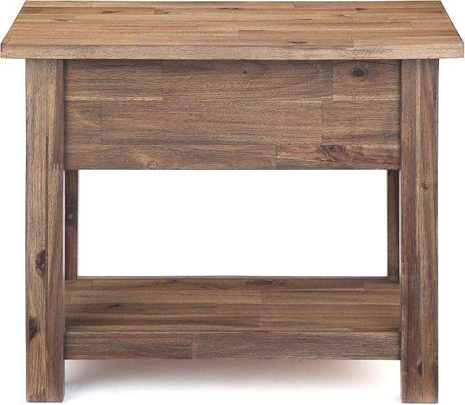 SIMPLIHOME Monroe Narrow Side Table – 14 inch Wide Solid Acacia Wood Narrow End - Image 10