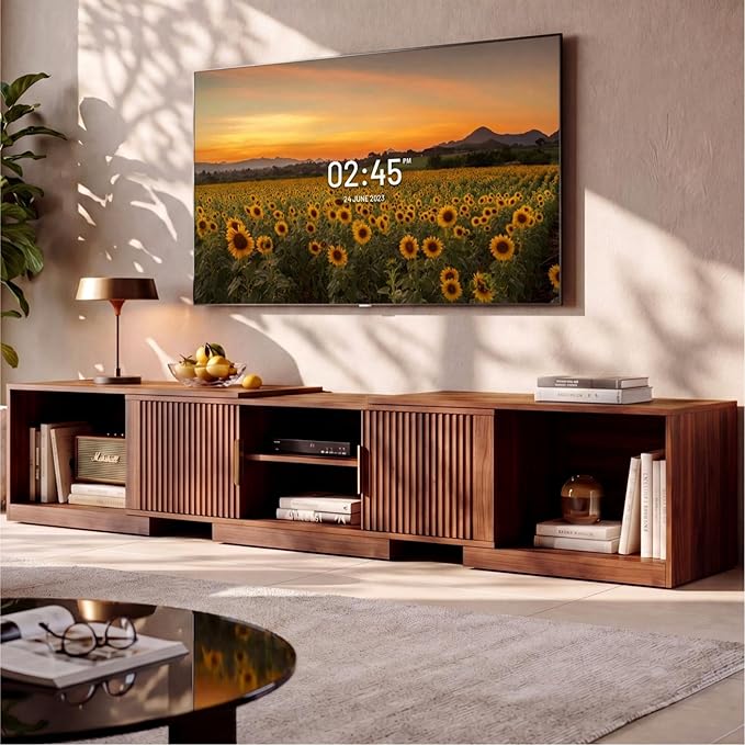 IRONCK TV Stand for 55-80 Inches TVs, Extendable Corner Entertainment Center by IRONCK