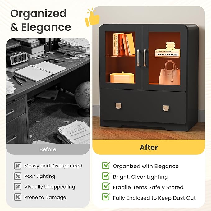 RoyalCraft Black Display Cabinet - Image 6