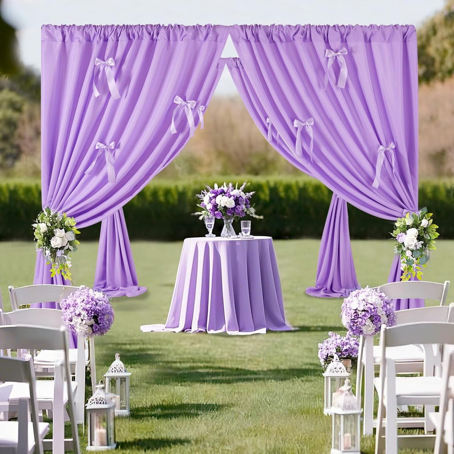 Light Purple Backdrop Curtain: 5.8×8ft Backdrop Durable Curtain for DIY Photo Booth - Baby Shower Wedding Birthday Decoration