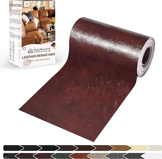 KING MOUNTAIN Leather Repair Patch, 4 x 63 Inches self Adhesive Leather Repair by ForABetterHomeLife