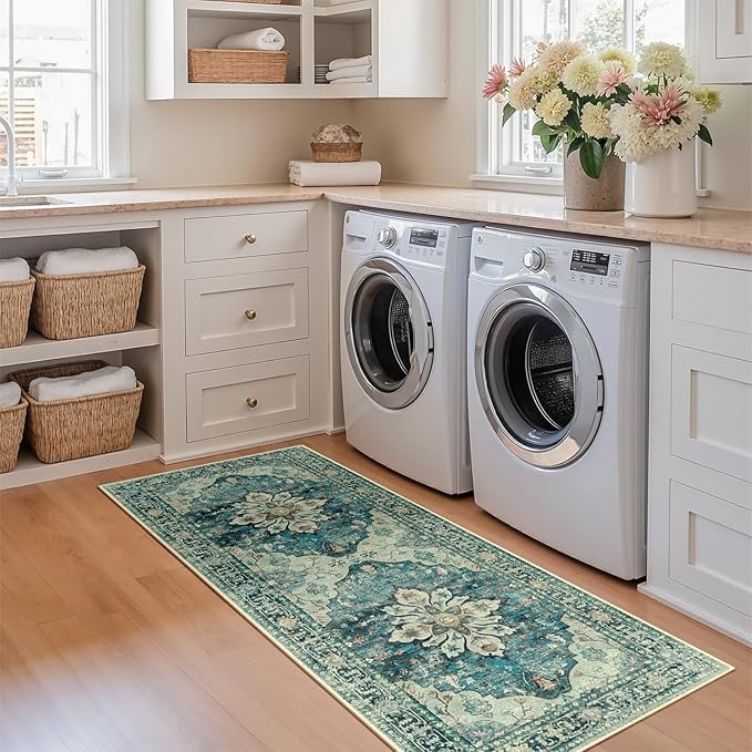 RELEANY Area Rugs 2'x6' Runner Rug Non Slip Washable - Image 2