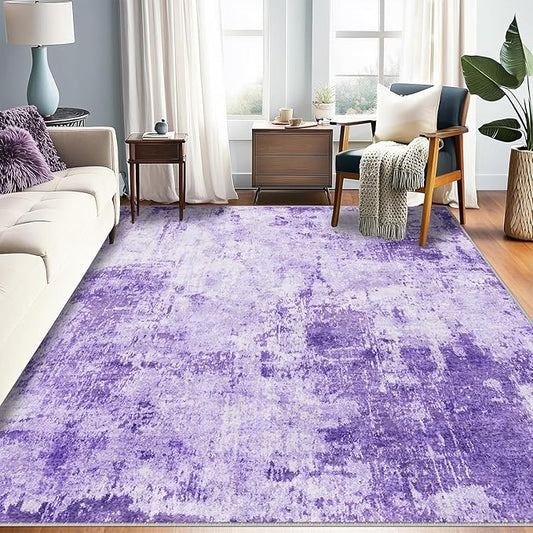 RELEANY Washable Area Rugs 7'x9' Non-Slip Modern Abstract Soft by RELEANY