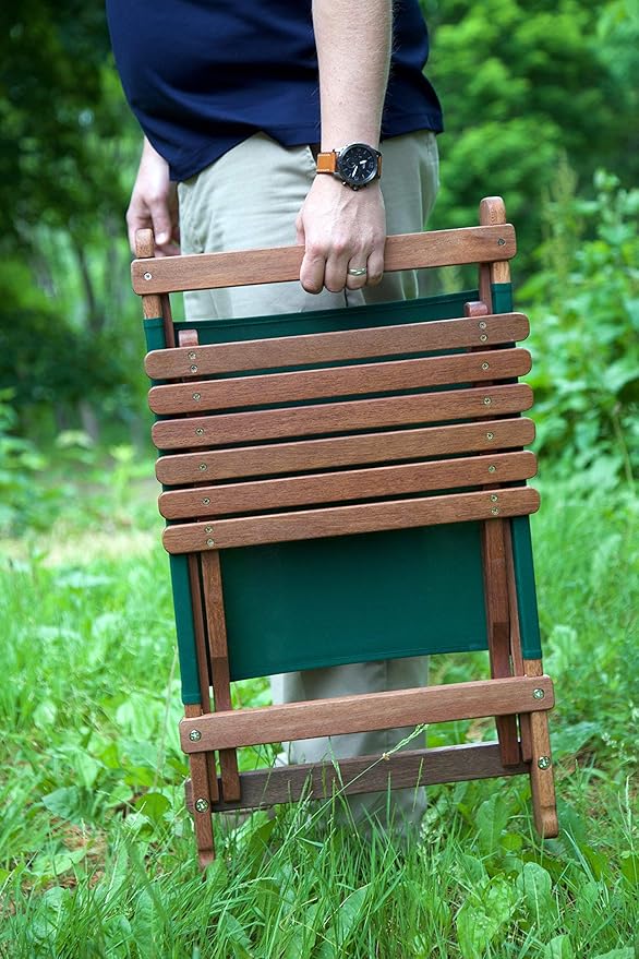 BYER OF MAINE Pangean Lounger Chair – Portable, Lightweight, Foldable Wood and - Image 2