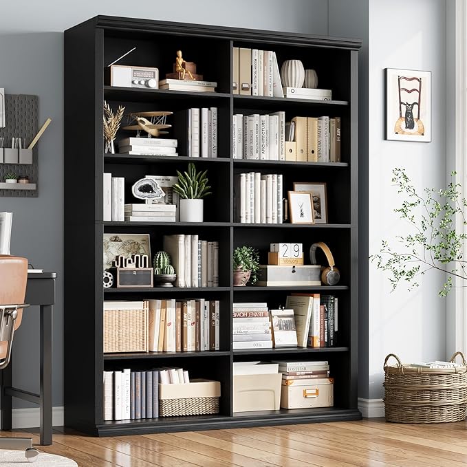 Rresyet 71.8" L *47.2“W Wooden Bookcase and Bookshelf – Extra Large Bookshelf - Image 2