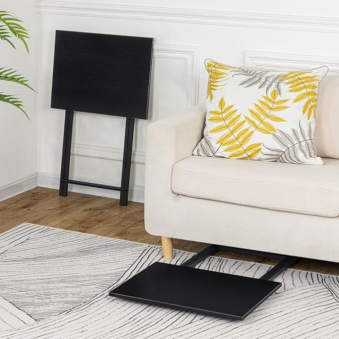 HOOBRO Folding TV Tray Tables, Industrial Snack Desk - Image 6