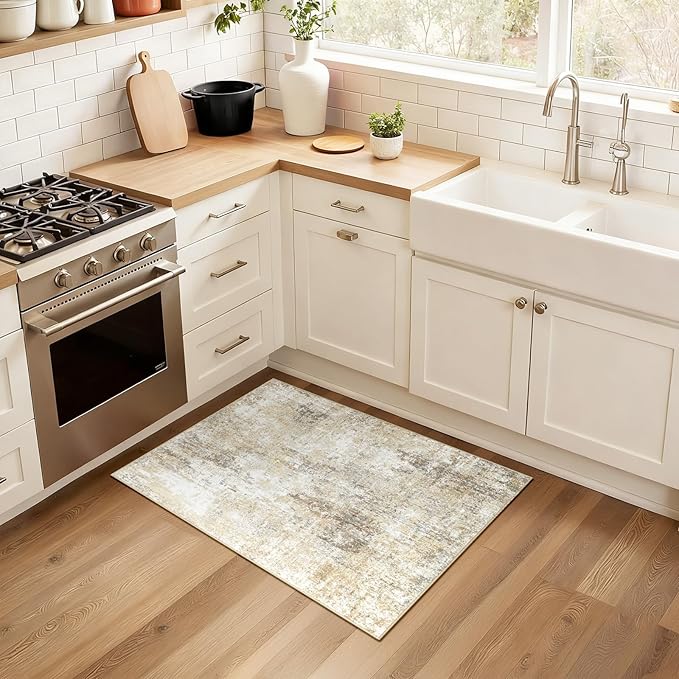 RELEANY Washable Area Rugs 2'x3' Non-Slip Modern Abstract Soft - Image 3