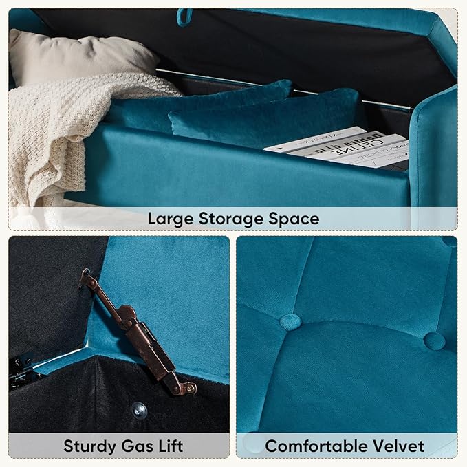 48" End of Bed Bench, Modern Storage Benches - Image 4