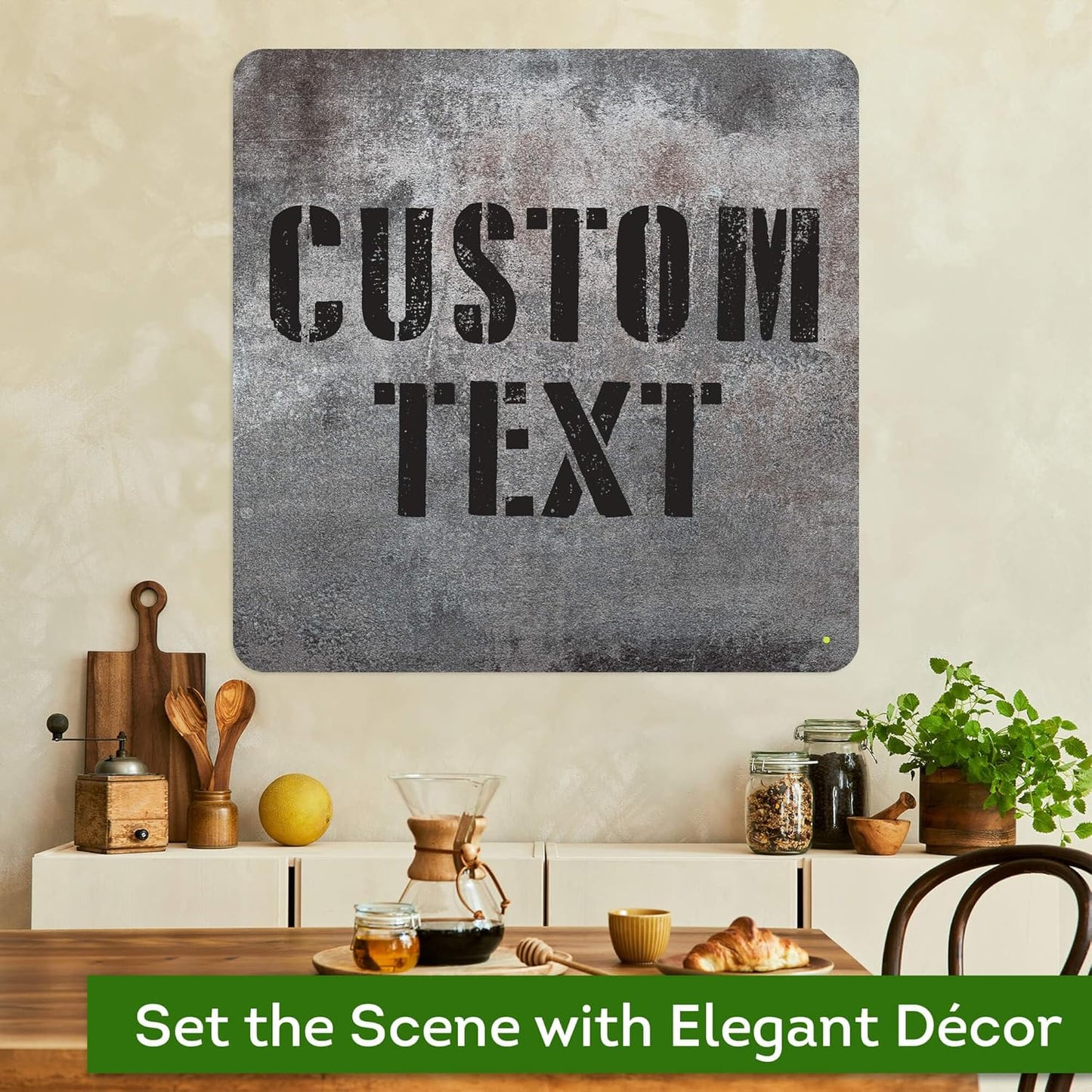 Custom Sign, Custom Street Sign, 11 Font Colors, 13 Font Styles, 4 Hole Options, 22 Sizes, 24x24 Inches, Rust Free DiBound, Fade Resistant, Made in USA by My Sign Center (Grunge Metal)