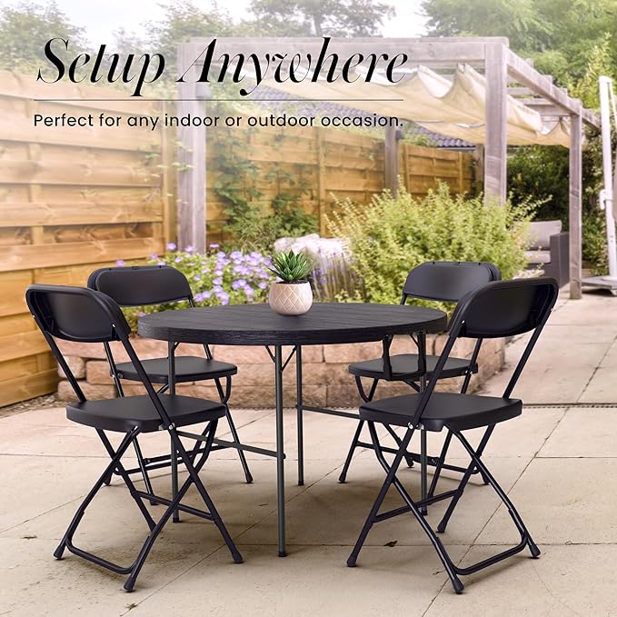 Our Modern Space 3.5 Feet Circular Round Foldable Table - Image 5