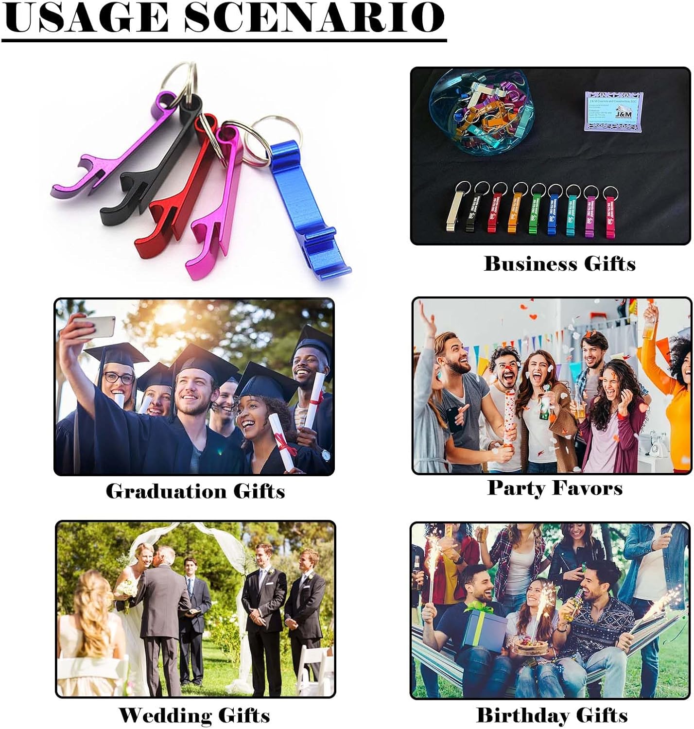 100pcs Personalized Bottle Opener Keychain Bulk Custom Engraved Text/Logo Keychains Customized Beer Bottle Opener for Bar, Graduation,Party,Wedding Favors Gift (100pcs)