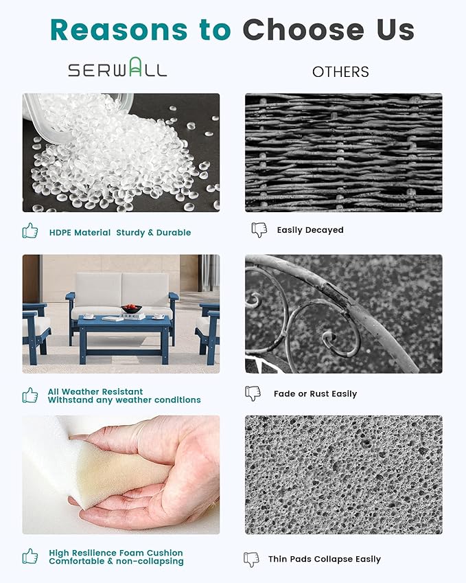 SERWALL Patio Furniture Set - Image 7