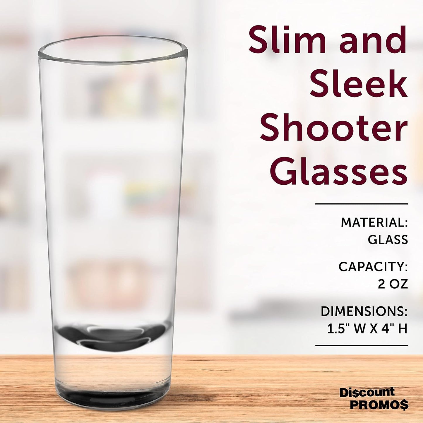 DISCOUNT PROMOS Cordial Shooter Shot Glasses 2 oz. Set of 10, Bulk Pack - Great for Birthdays, Parties, Indoor & Outdoor Events - Black