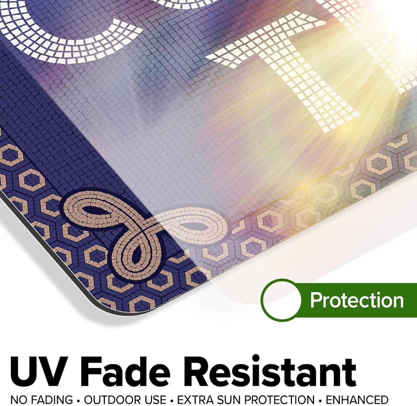 Custom Sign, Custom Street Sign, 11 Font Colors, 13 Font Styles, 4 Hole Options, 22 Sizes, 9x18 Inches, Rust Free DiBound, Fade Resistant, Made in USA by My Sign Center (Fauxsaic 1)