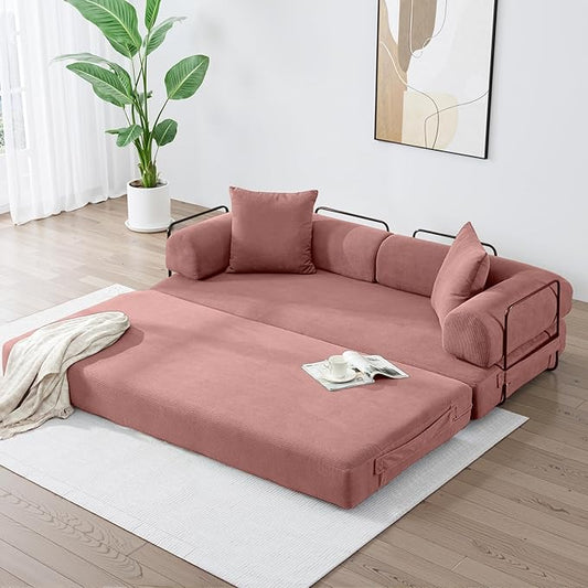 ZEIINPA 78.5 Inch Convertible Sleeper Sofa Bed, 5 in-1 Boneless Floor Couch Bed by ZEIINPA