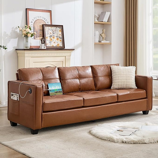 TYBOATLE 88" W Faux Leather Couches by TYBOATLE