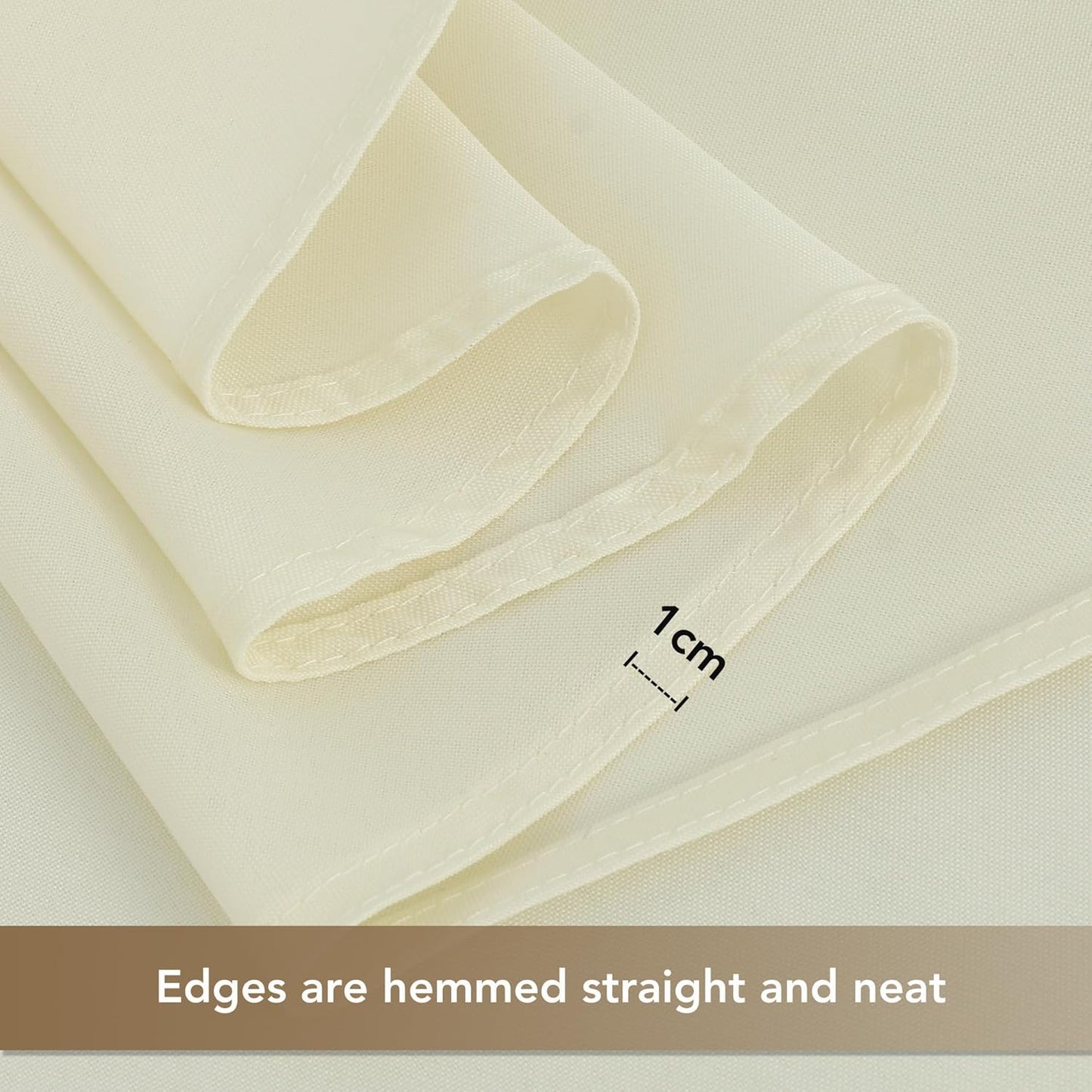 sancua Square Tablecloths 54x54 Inch - Beige Fabric Table Cloth for Square or Round Tables, Washable Polyester Table Cover for Dinner, Holiday Party, Decorative Display Tables