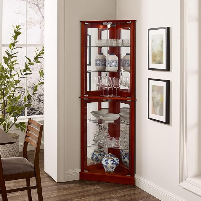 Glass Corner Display Cabinet - Image 3