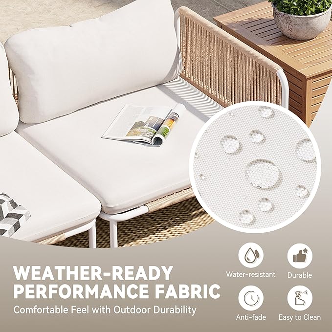Crestlive Products Outdoor Patio Furniture Set, 6 Seater Modular Oversized - Image 6