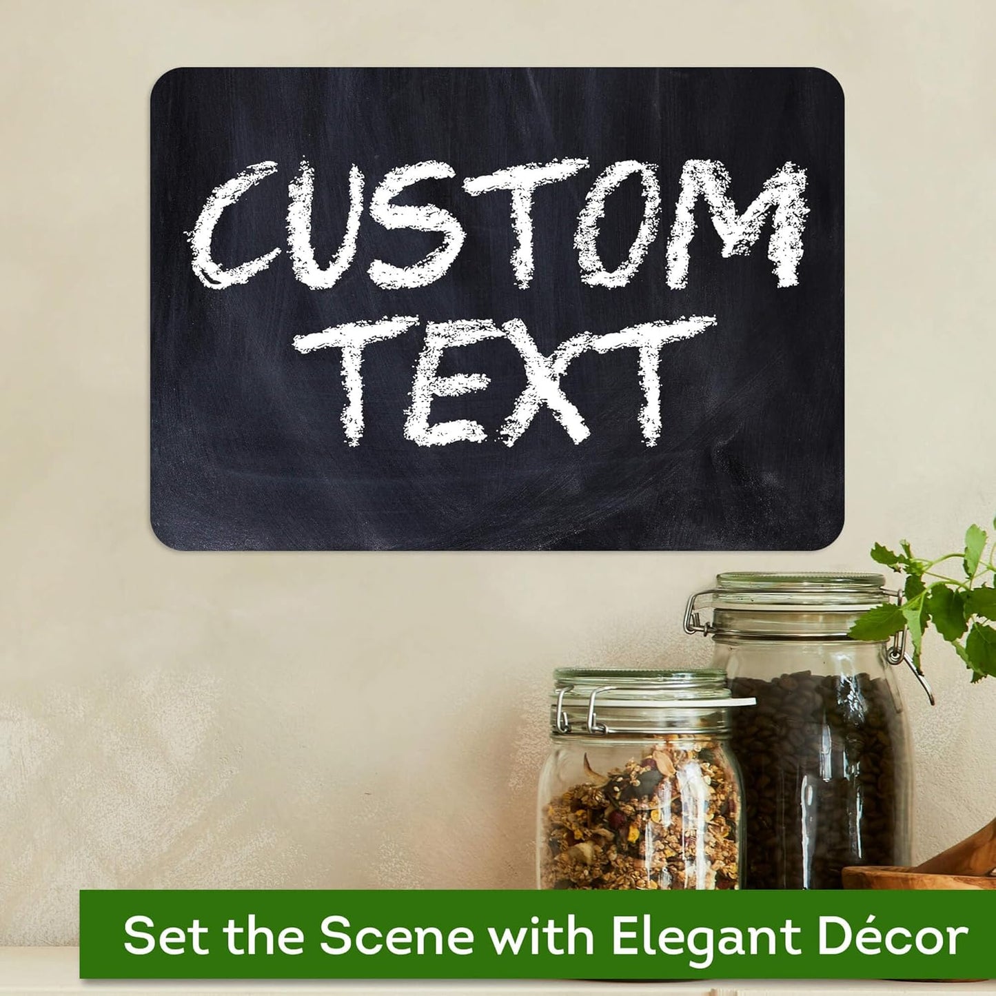 Custom Sign, Custom Street Sign, 11 Font Colors, 13 Font Styles, 4 Hole Options, 22 Sizes, 7x10 Inches, Rust Free DiBound, Fade Resistant, Made in USA by My Sign Center (Chalkboard Black)