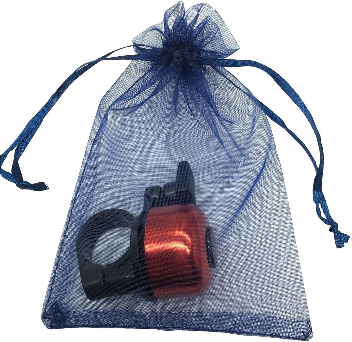 Wudygirl 100PCS Organza Bags 5X7 inch Navy Blue with Drawstring Jewelry Pouch Favor Wedding Favor Bags(Navy Blue 5x7'')