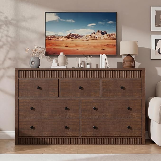 GarveeHome 7 Drawer Dresser for Bedroom, Modern Long Storage Dresser Organizer - Image 3