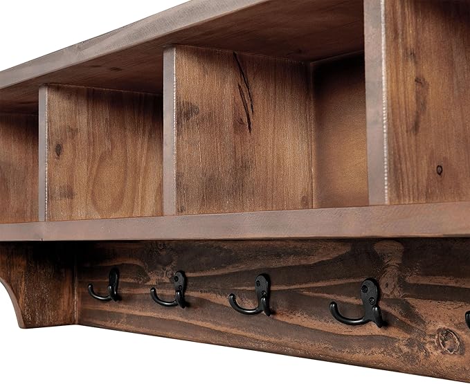 Alaterre Furniture Pomona Entryway Coat Rack – Rustic Farmhouse 48-Inch - Image 10