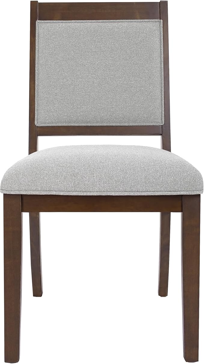 HomePop Open Back Upholstered Wood Frame Dining Chairs - Image 4