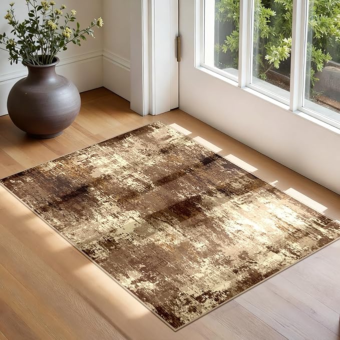 RELEANY Washable Area Rugs 2'x3' Non-Slip Modern Abstract Soft - Image 3