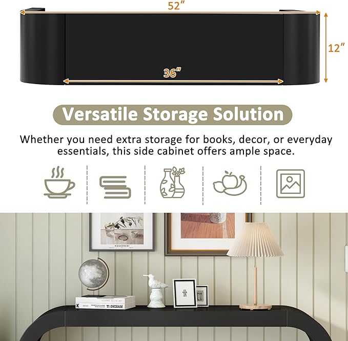 52'' Console Table Sofa Table Entryway Table, Modern Minimalist Console Table - Image 3