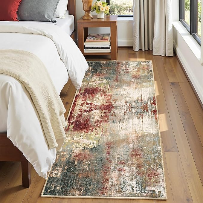RELEANY Washable Area Rugs 2'x10' Non-Slip Modern Abstract Soft - Image 5