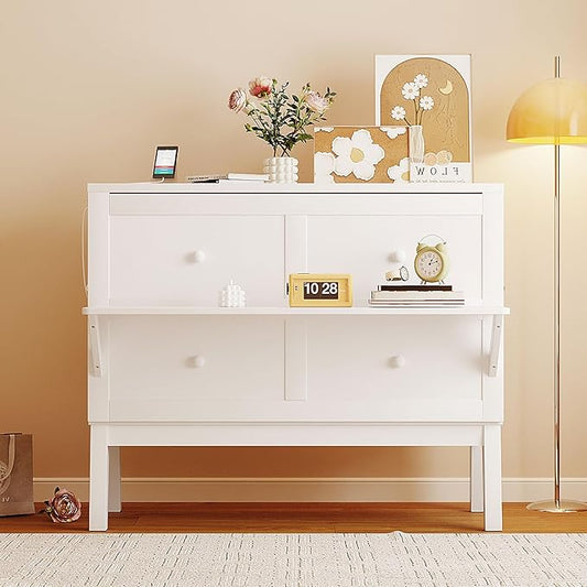 Harper & Bright Designs Full Size Murphy Bed, Full Murphy Cabinet Bed by HarperBrightDesigns