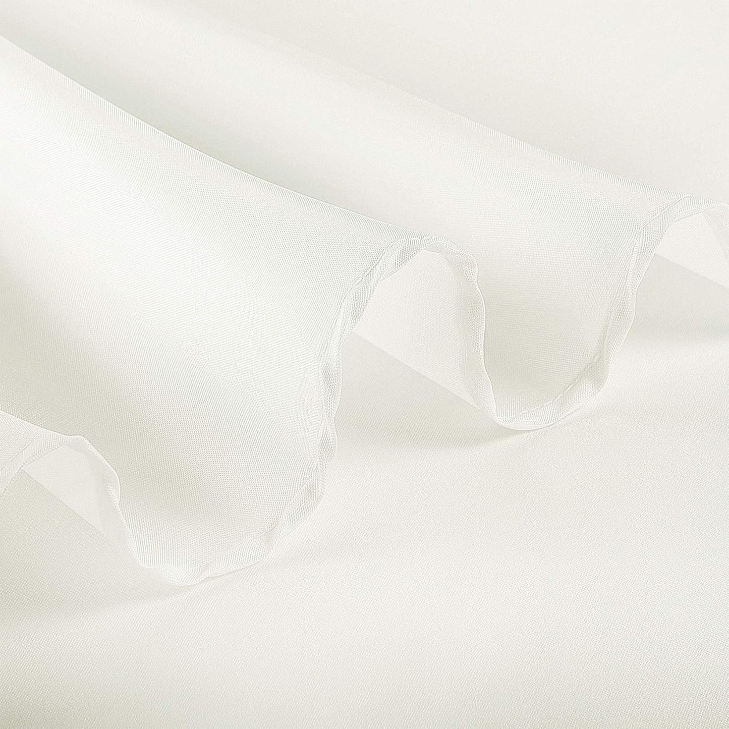 Ascoza 2pack 70 Inch Ivory Round Tablecloth in Polyester Fabric for Wedding/Banquet/Restaurant/Parties