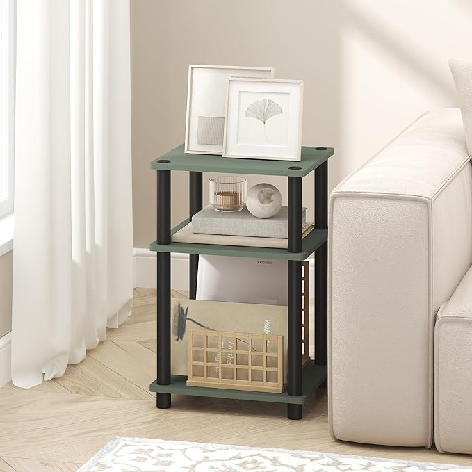 Furinno JUST Side Table, 3-Tier End Table, Open Shelves Night Stand, Bedside - Image 5