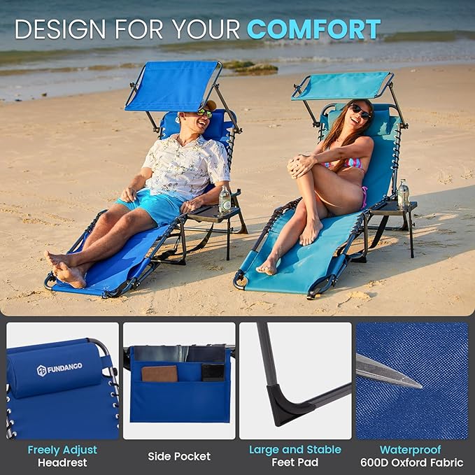 FUNDANGO Heavy Duty Tanning Chair - Image 7