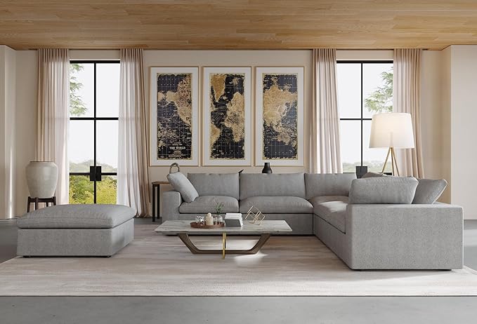 JACH V Shape Couches Sectional for Living Room, Modular Convertible Sofa Couch - Image 7