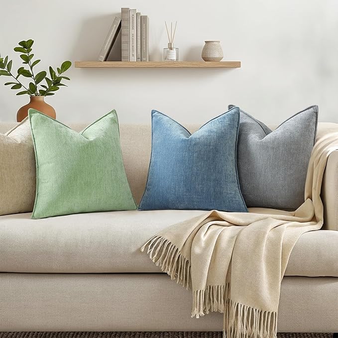 decorUhome Summer Couch Euro Sham Throw Pillow Covers 24x24 Set of 2, - Image 7