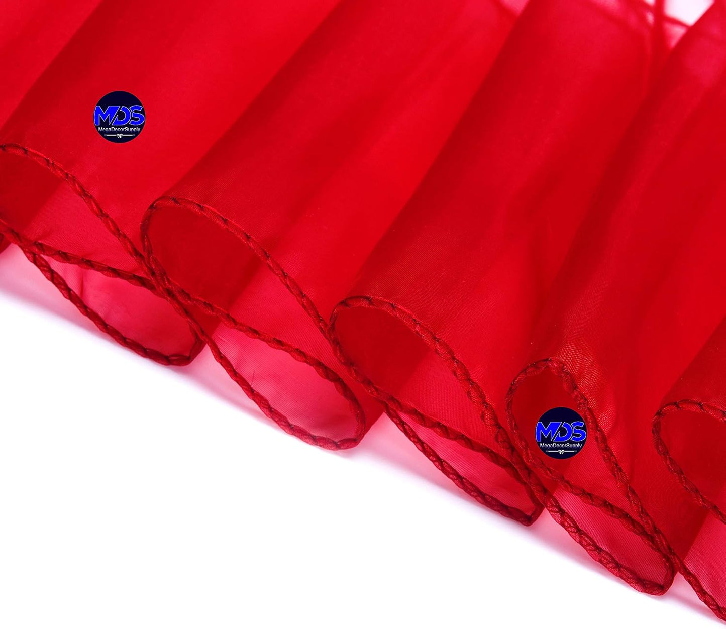 MDS Pack of 50 PCS Organza Chair Sashes Wider Dining Chair Bows Ribbon Tie Back for Wedding Party Birthday Bridal Shower Reception Event Banquet Home Chair Cover Decoration - Maroon