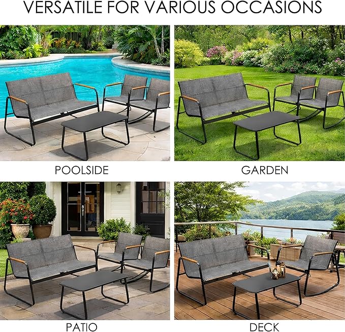 Kozyard 4-Piece Outdoor Patio Furniture Set - Image 6