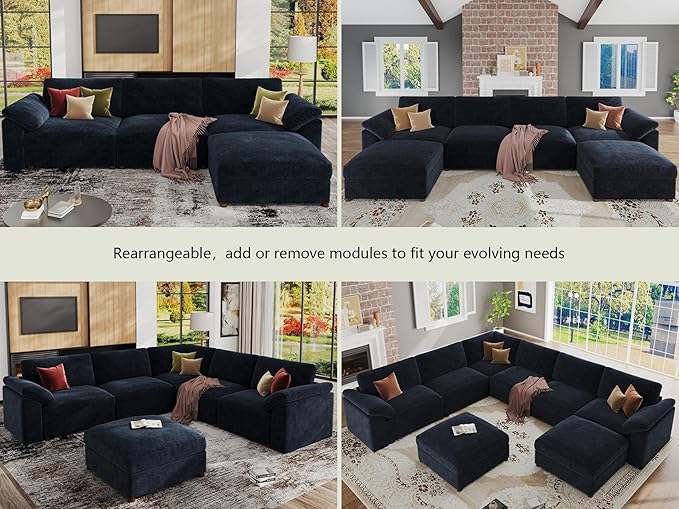 EASE MOOSE Oversized L Shape Sectional Couch, Extra Large Deep seat Sectional - Image 7
