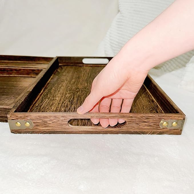 3-Piece Wooden Serving Tray Set - Image 6