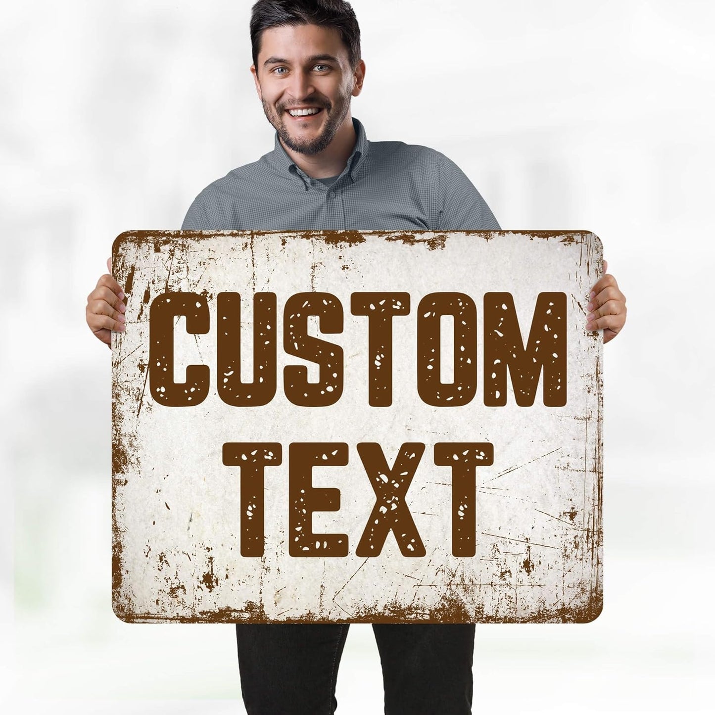 Custom Sign, Custom Street Sign, 11 Font Colors, 13 Font Styles, 4 Hole Options, 22 Sizes, 24x30 Inches, Rust Free DiBound, Fade Resistant, Made in USA by My Sign Center (Rustic)