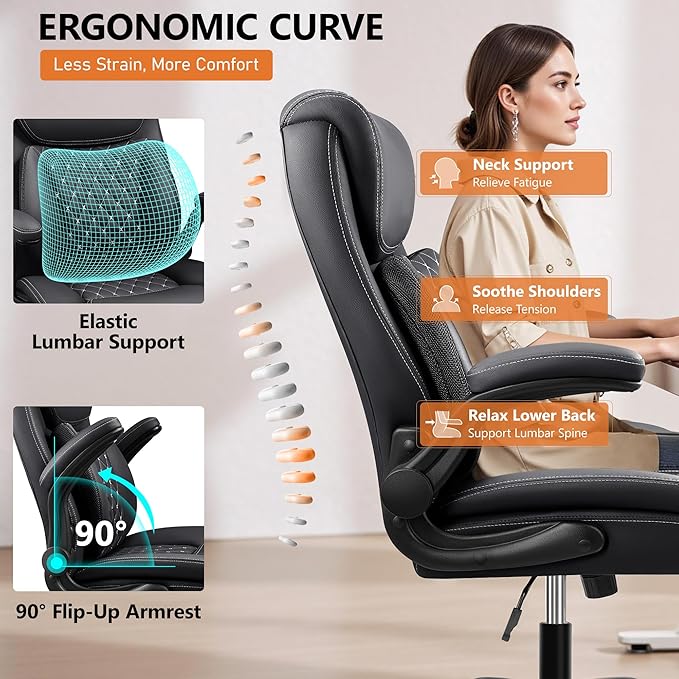 BESTFAIR Office Chair, Ergonomic Computer Desk Chairs - Image 5