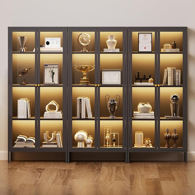 4-Tier Glass Display Cabinet - Image 6