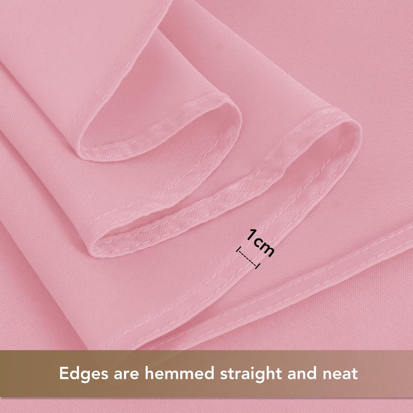 sancua Square Tablecloths 70x70 Inch, 2 Pack - Pink Fabric Table Cloth for Square or Round Tables, Washable Polyester Table Cover for Outdoor Party, Birthday, Decorative Display Tables